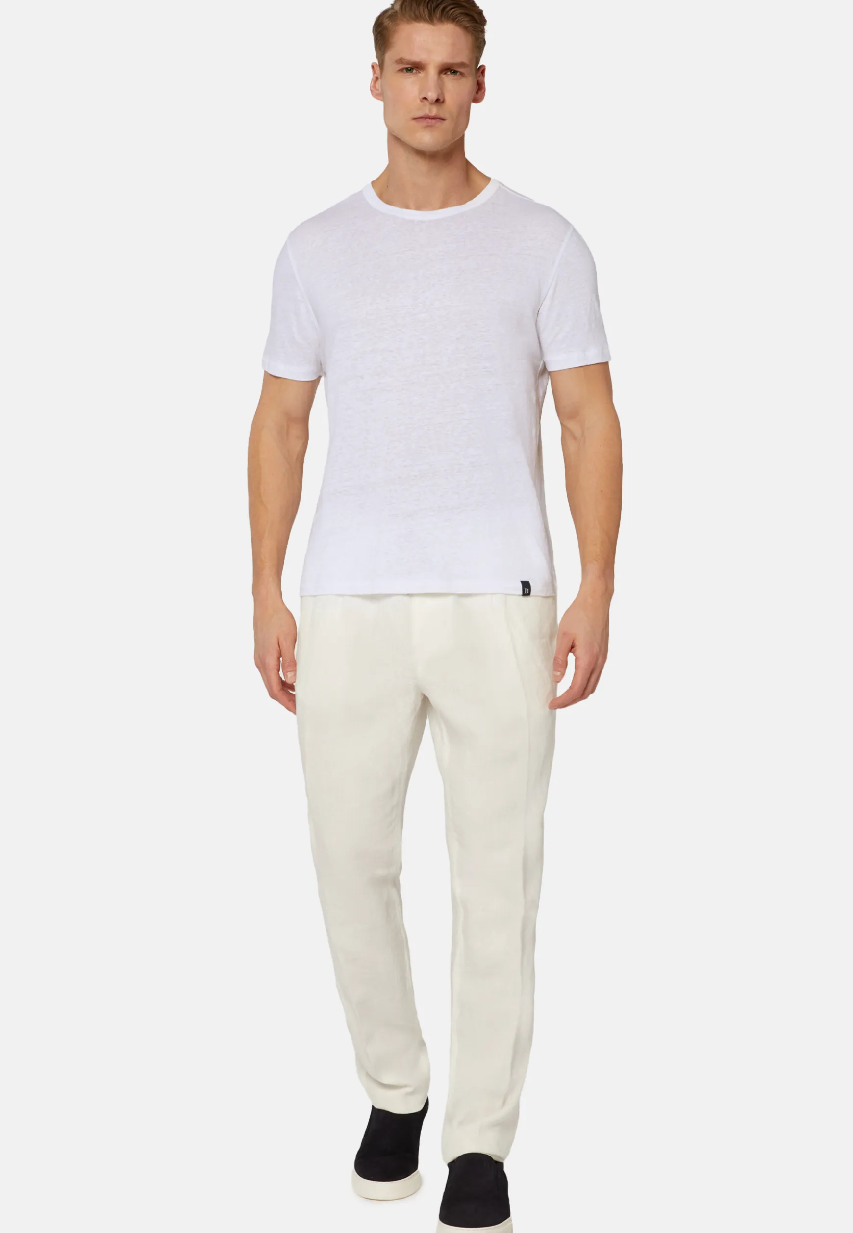 T-Shirt in Stretch Linen Jersey|Boggi Milano Clearance