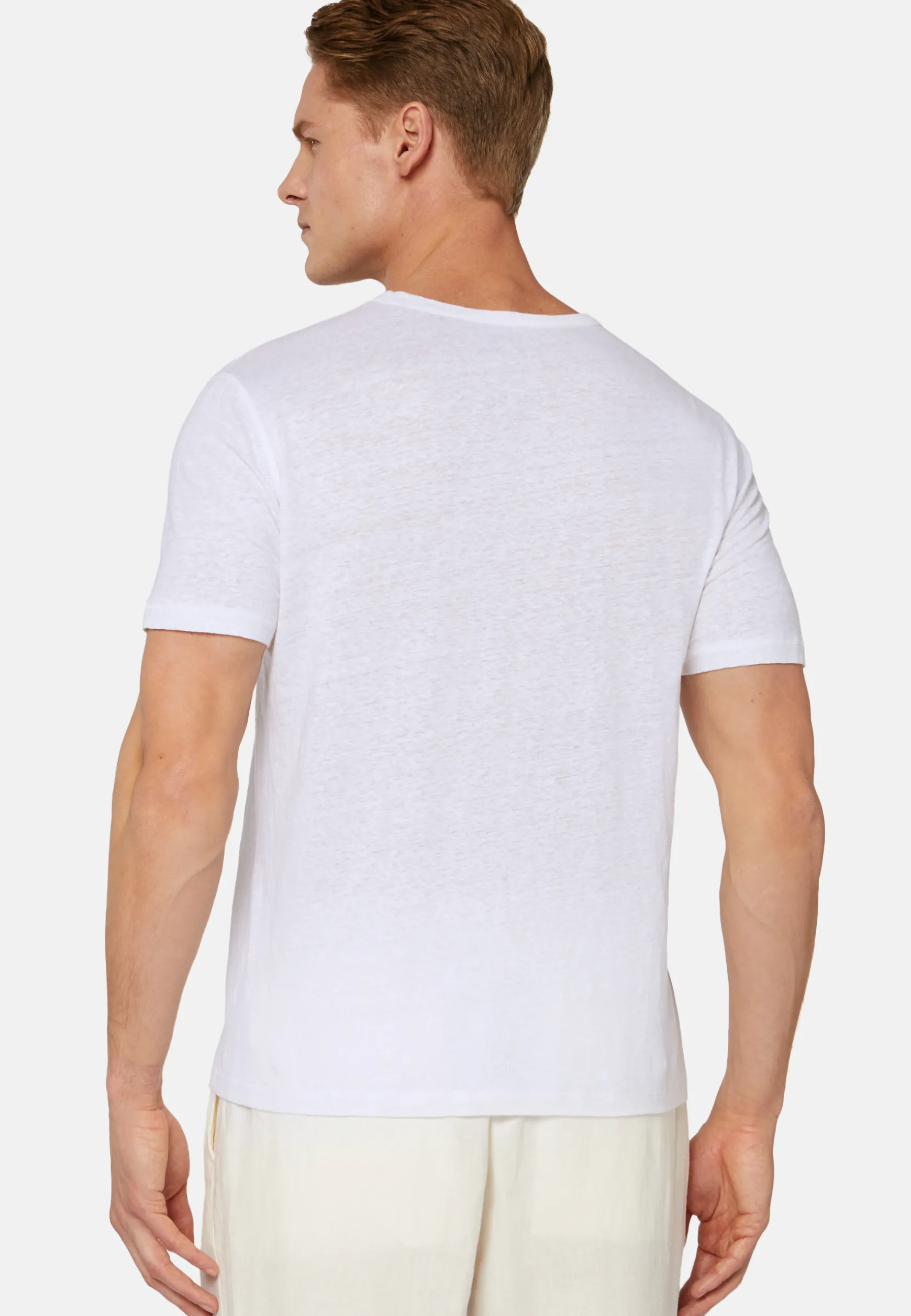 T-Shirt in Stretch Linen Jersey|Boggi Milano Clearance