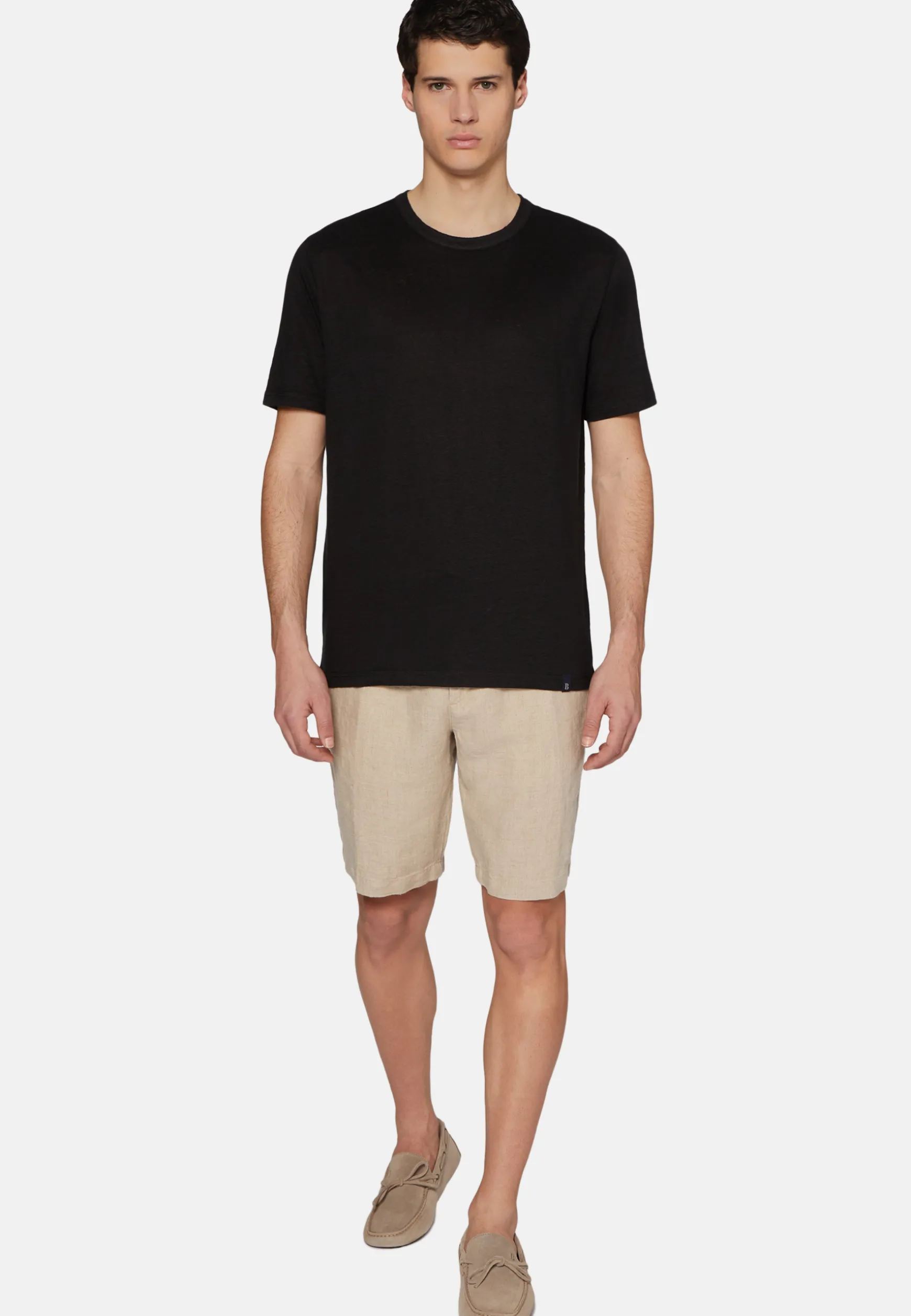 T-Shirt in Stretch Linen Jersey|Boggi Milano Cheap