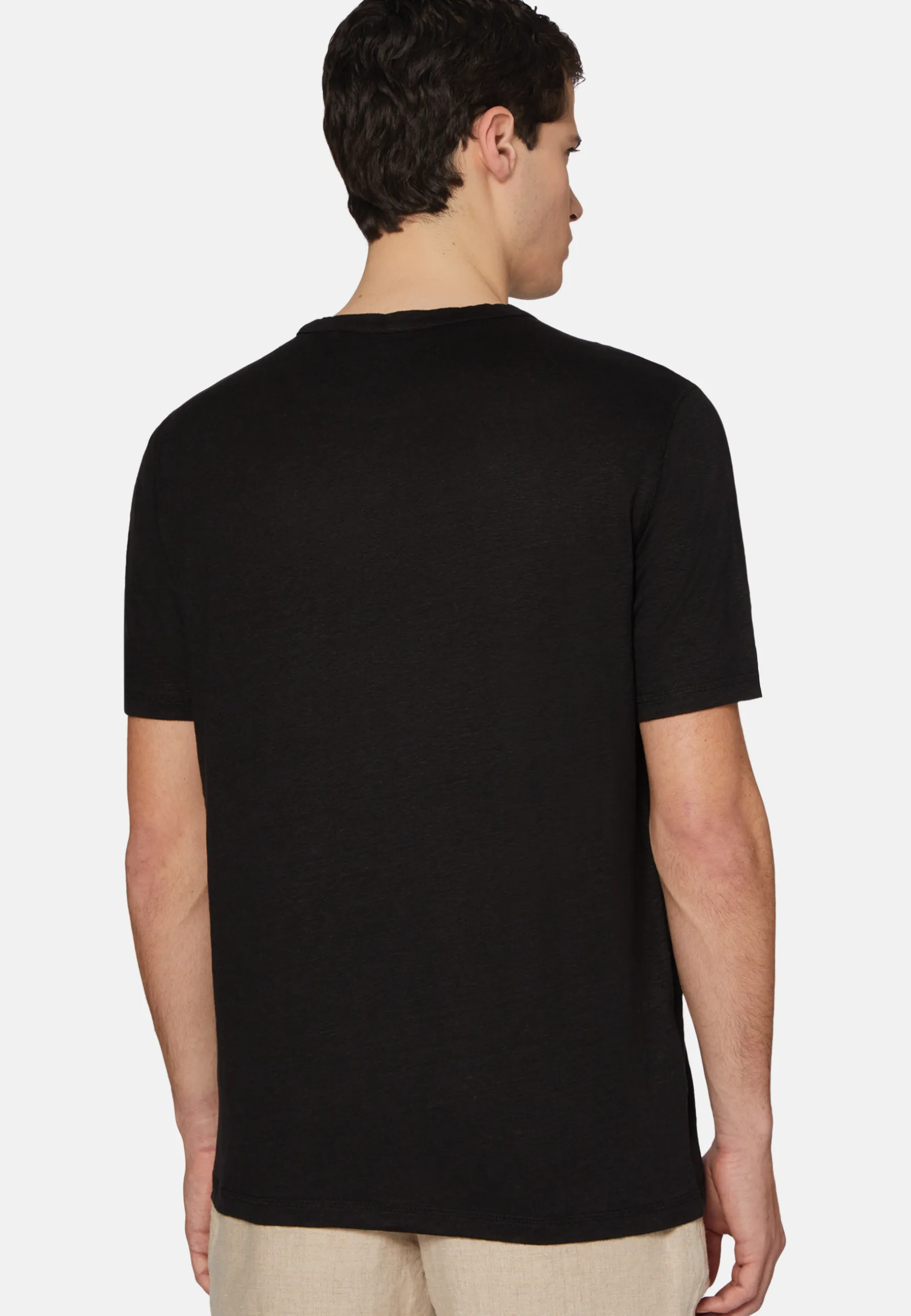 T-Shirt in Stretch Linen Jersey|Boggi Milano Cheap