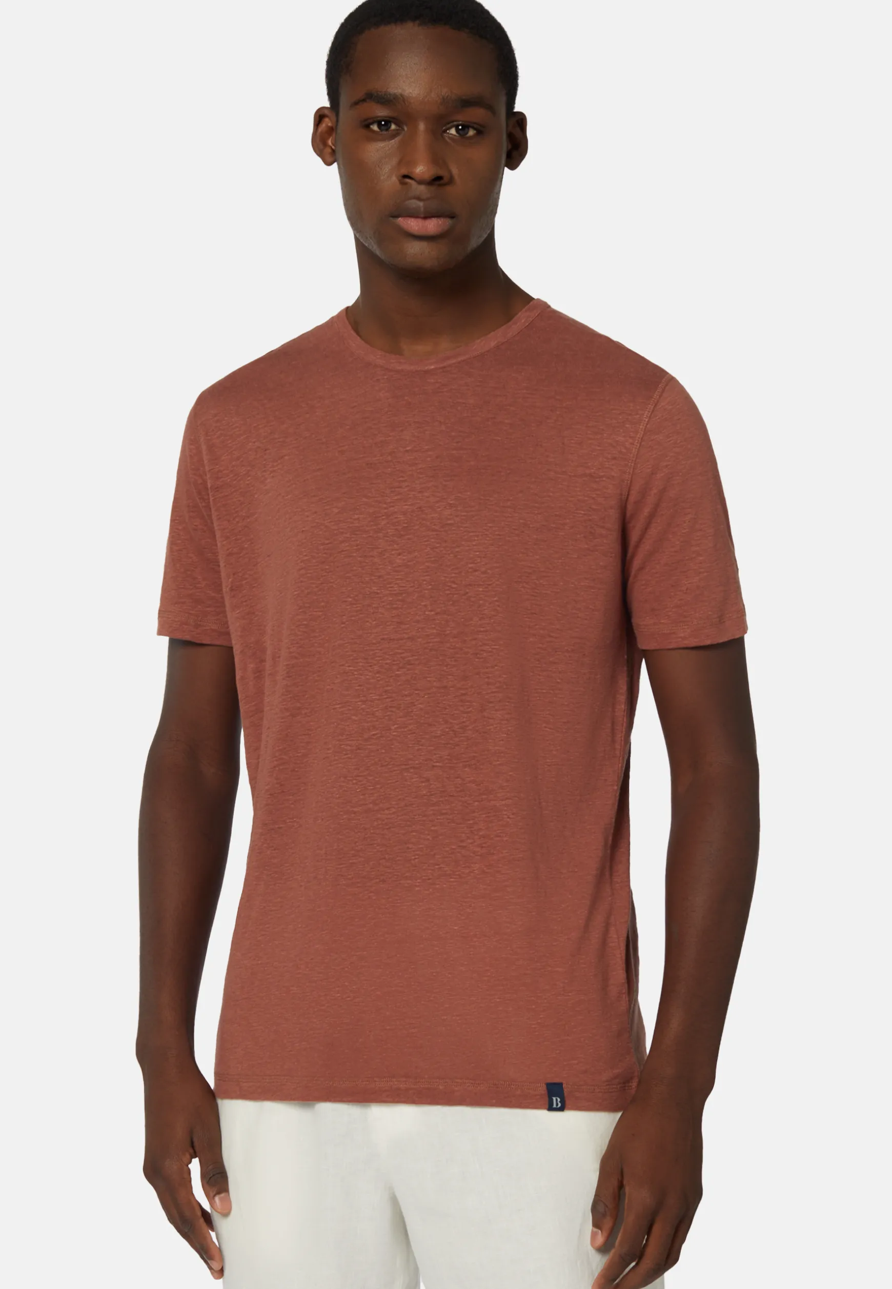 T-Shirt in Stretch Linen Jersey|Boggi Milano Best