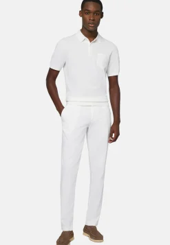 Cotton Crepe Knit Polo Shirt|Boggi Milano Cheap