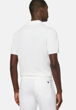 Cotton Crepe Knit Polo Shirt|Boggi Milano Cheap