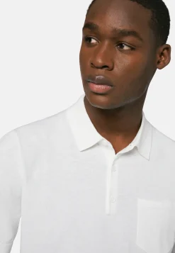 Cotton Crepe Knit Polo Shirt|Boggi Milano Cheap