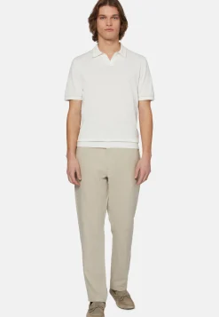 Cotton Crepe Knit Polo Shirt|Boggi Milano Clearance