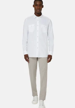 Cotton Tencel Shirt Regular Fit|Boggi Milano Shop