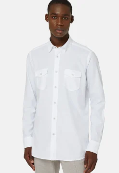 Cotton Tencel Shirt Regular Fit|Boggi Milano Shop