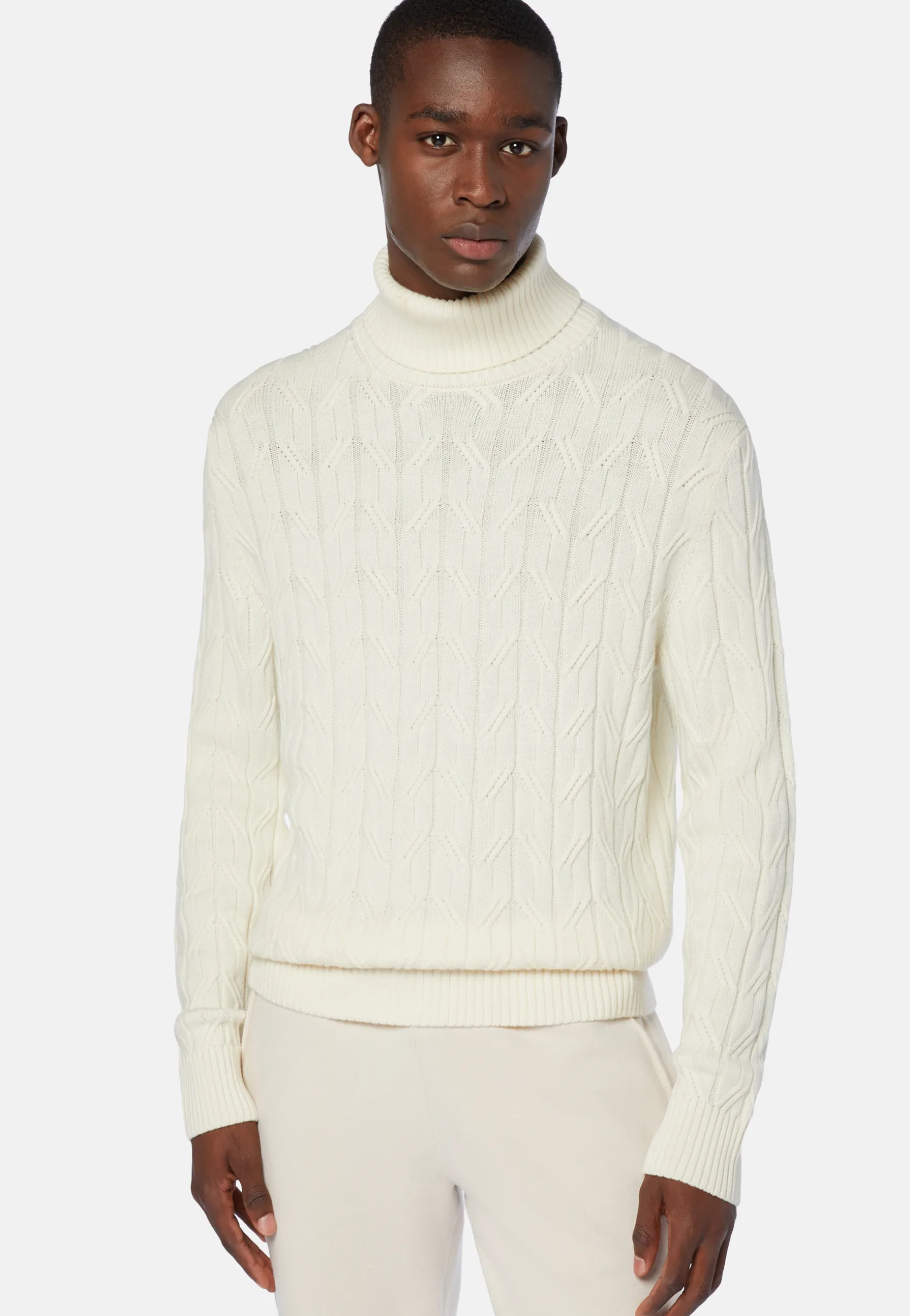 Merino Wool Polo Neck Pullover|Boggi Milano Fashion