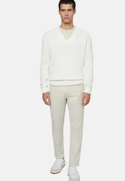 V Neck Jumper In Organic Cotton|Boggi Milano Sale