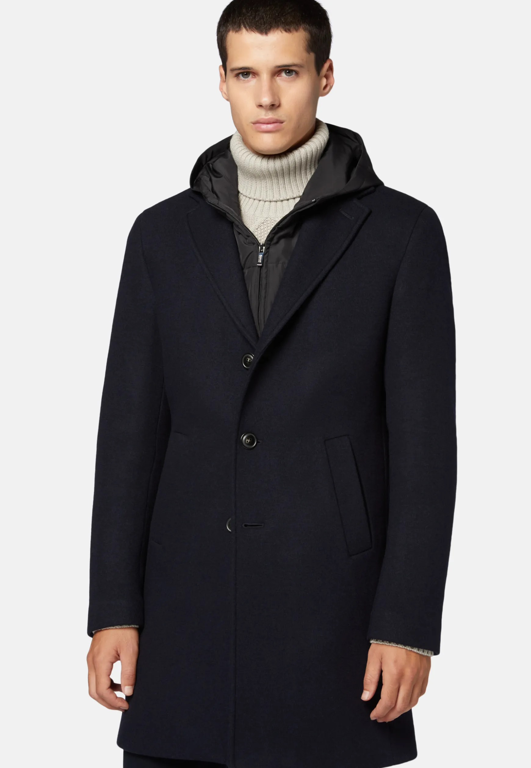 Wool Jersey Coat with Gilet|Boggi Milano Sale
