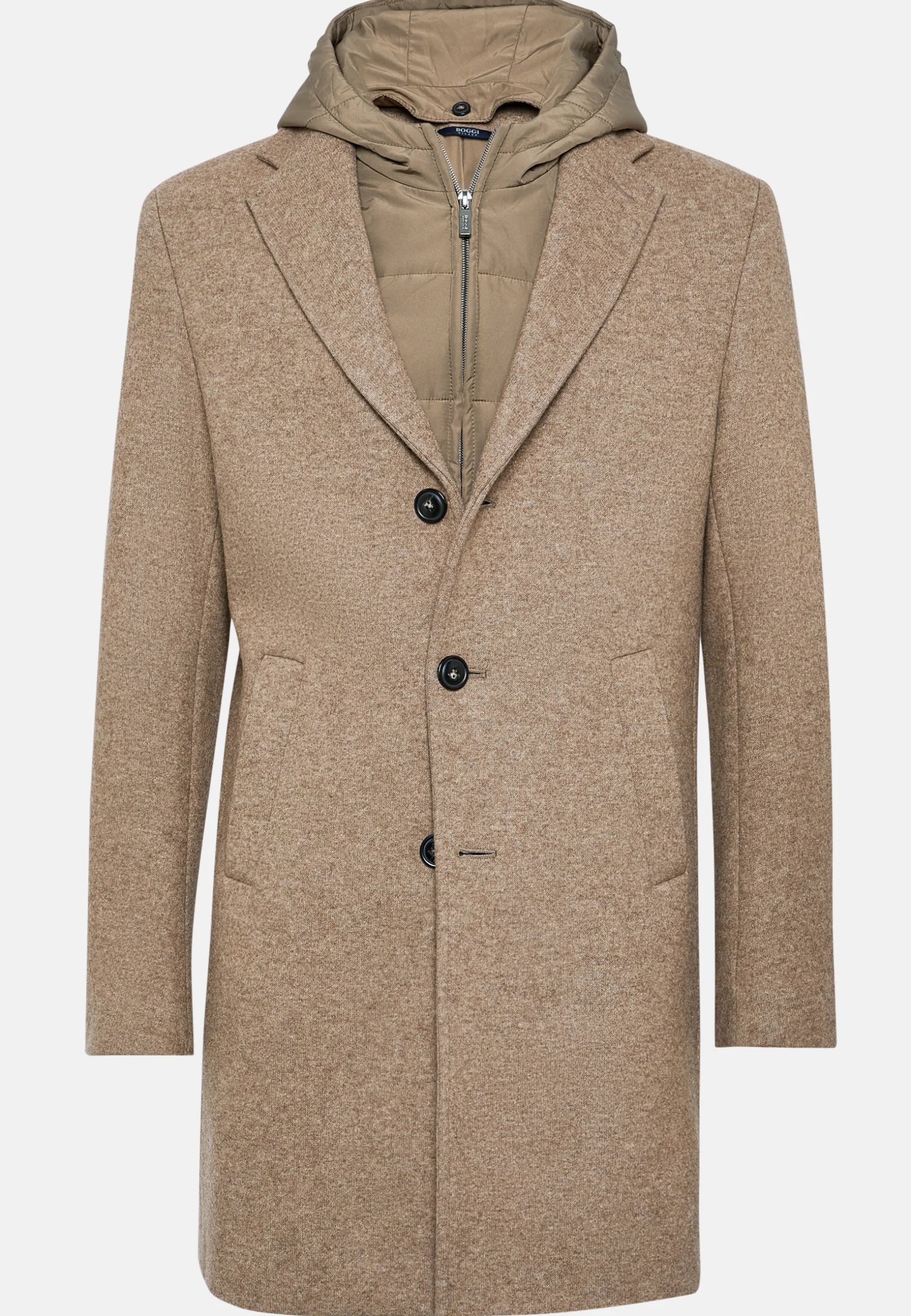 Wool Jersey Coat with Gilet|Boggi Milano Flash Sale