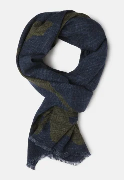 Wool Scarf With Printed Floral Pattern|Boggi Milano Cheap