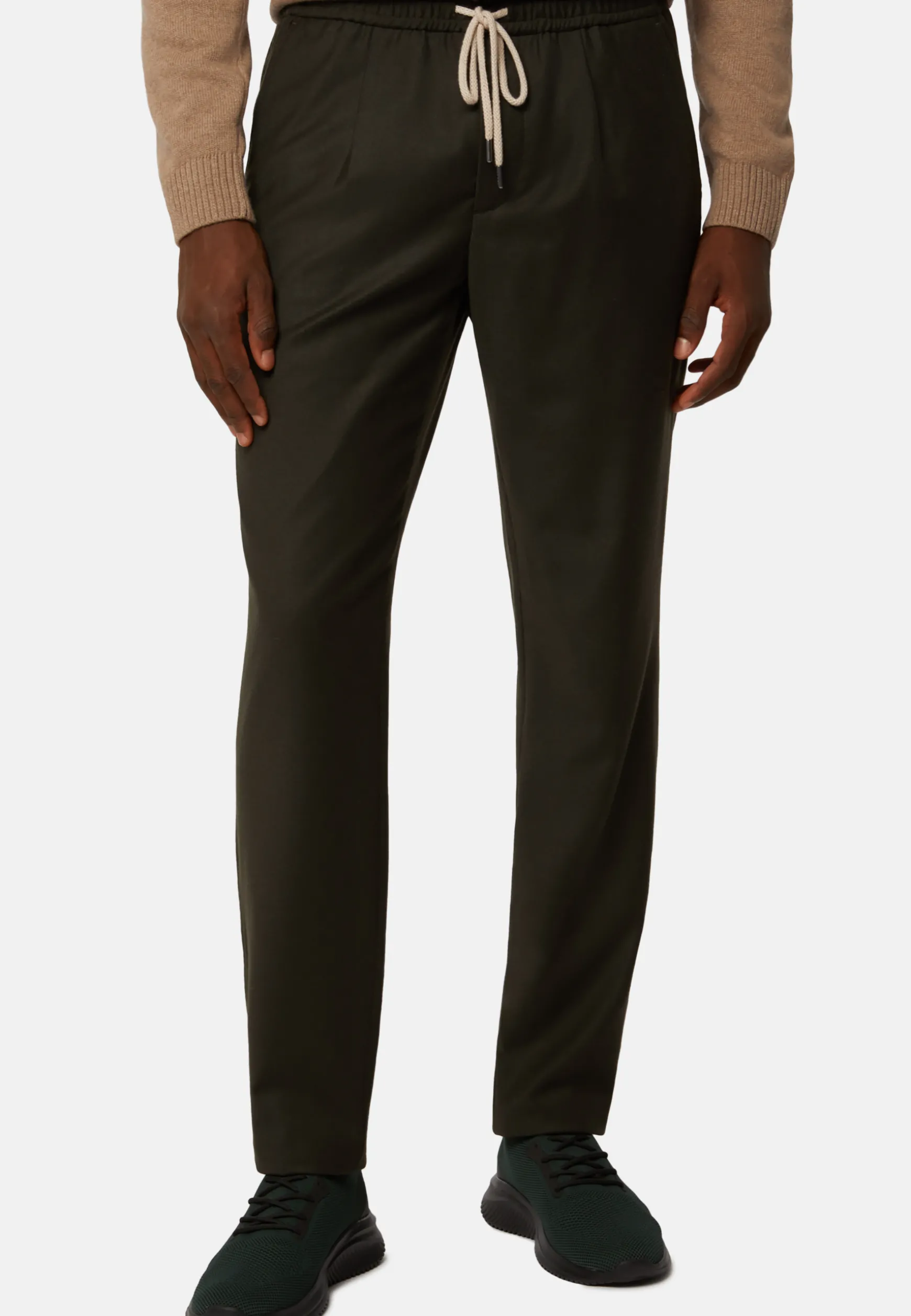 Wool Stretch Coulisse Pants|Boggi Milano Shop